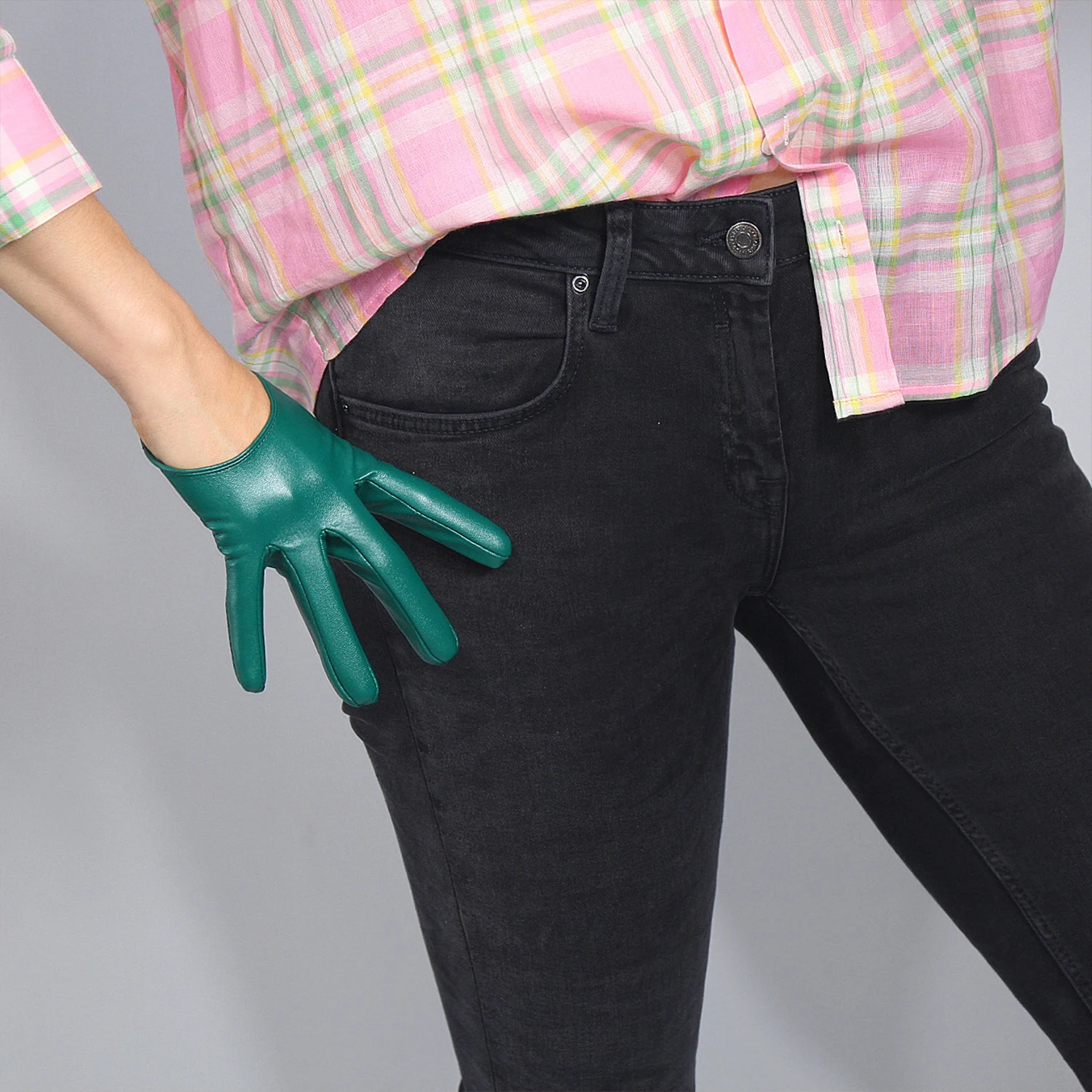 luvas-femininas-dooway-de-meia-palma-cor-verde-floresta-couro-sintetico-super-curtas-13cm-luva-de-moda-para-festas-noturnas-e-eventos