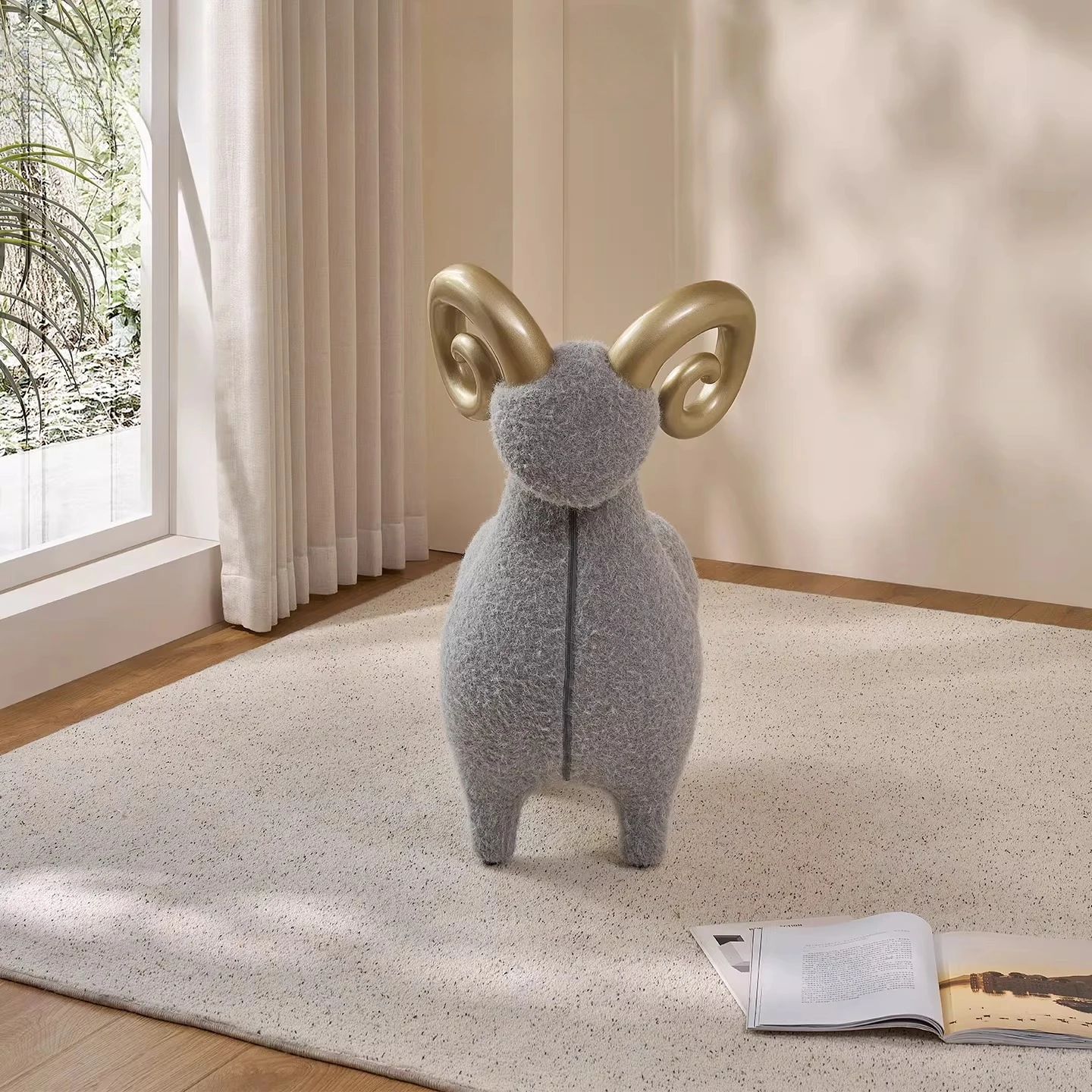 Sheep leisure chair, makeup stool single chair