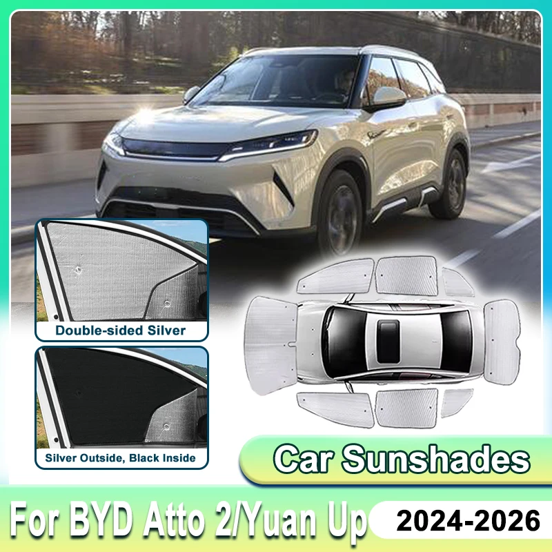 

For BYD Atto 2 2024 2025 Yuan Up Pro SC3E Car Full Privacy Sunshade Front Rear Windshield Side Window Sun Visor Cover Accesorios