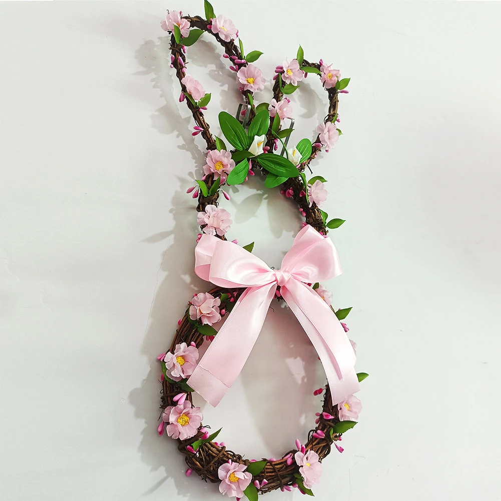 

2024 Bunny Shape Wreath Pendant Delicate Stylish Indoors Hanging Artwares For Daily Life