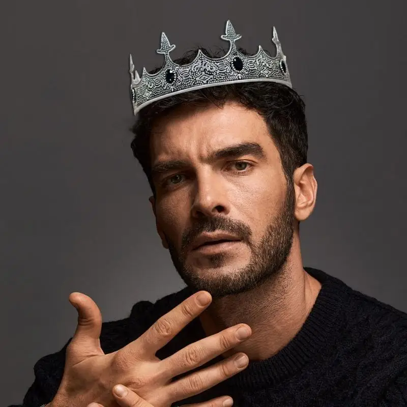 

A52E стильные мужские короны с драгоценными камнями в европейском стиле для фотосессий в кино