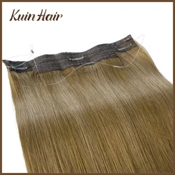 Clip di filo invisibile per capelli lisci con linea di pesce in estensione 100% brasiliano reale capelli umani OnePiece Natural Fusion Extension 150G