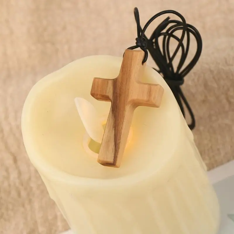 Cross-shape Pendant Necklace Men Handmade Gift Car Rearview Mirror Pendant