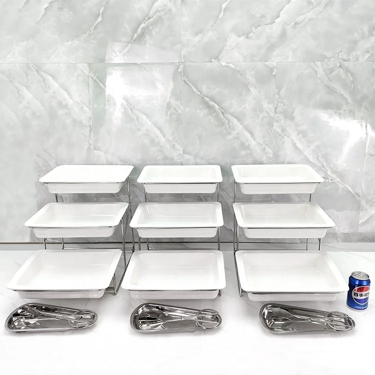 Huadisen factory direct sales three-layer ceramic food elevator buffet display tray quality assurance