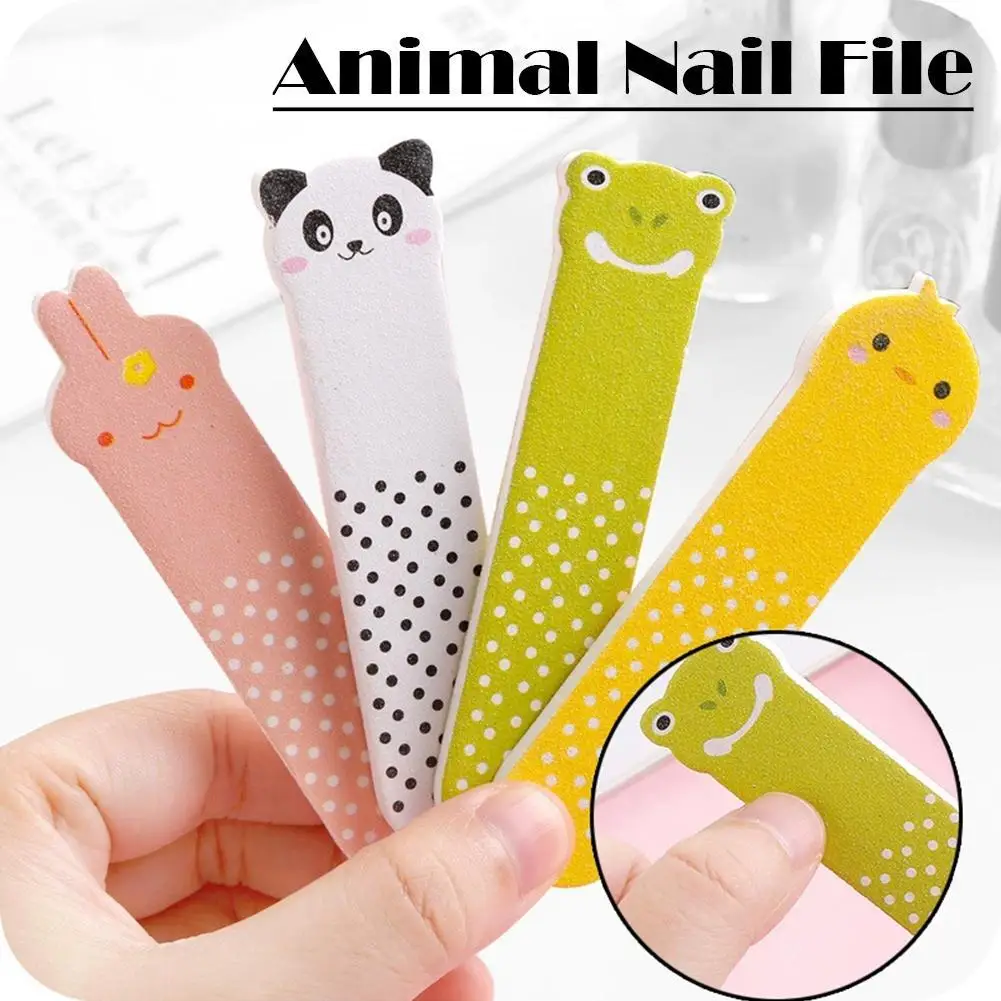 Cute Animal Nail Files, Smoothing Buffing Manicure Tools for Soft Shiny Nails, Nail Art Accessories for Home Salon Use