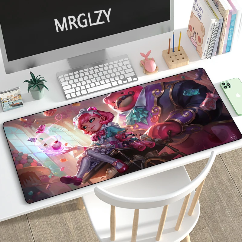 

League of Legends Rubber Game Accessories Mouse Pad Coffee Sweetheart Maid Keyboard Mousepads XXL Desk Mat for Laptop Gamer Pad