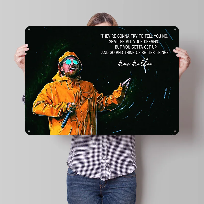 Постер Mac Miller: Ретро 3D-печать, металлические таблички, настенный декор, подарок для роскошного интерьера, украшение для дома, жестяная вывеска