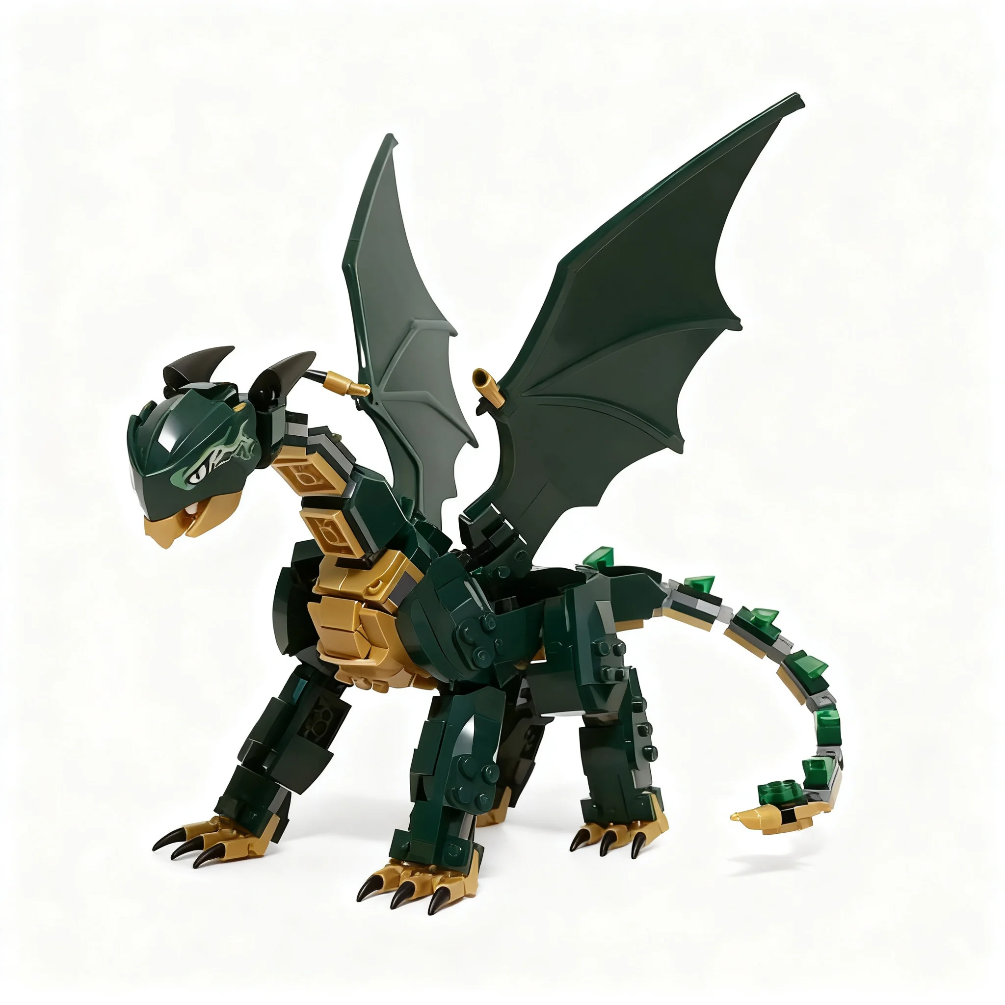 407pcs MOC Dark Green Dragon Ninjia Model Building Blocks Christmas Gifts Toys Idea Collection Birthday Display Brick Craft