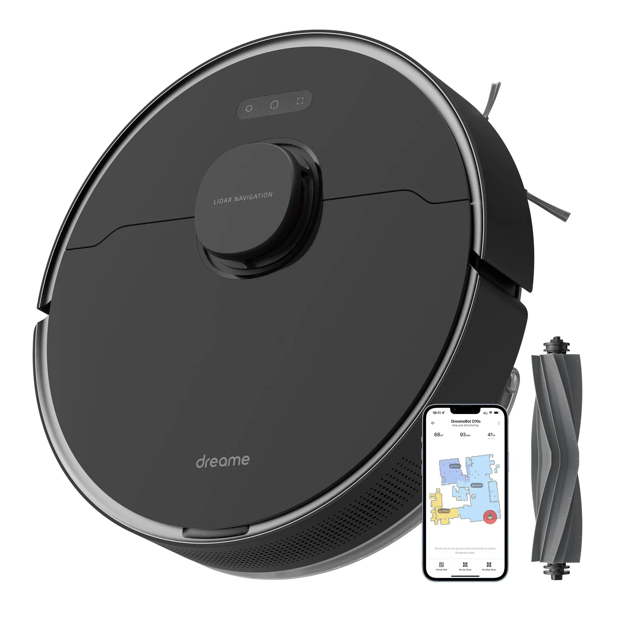 Dreame D10s Pro Robot Vacuum Cleaner and Mop with AI Action - LDS Navigation - 5000 Pa - 280 Min Battery Life