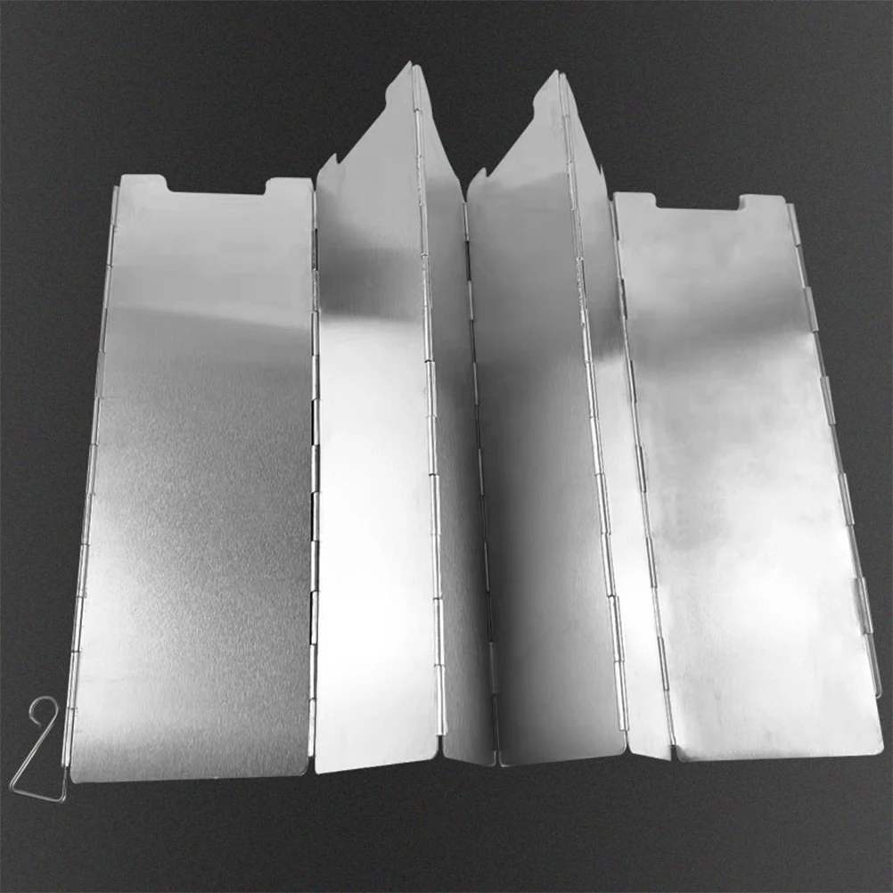 

16 Sheets Windproof Plate Stove Camping Screen Folding Windshield Windscreen Gas