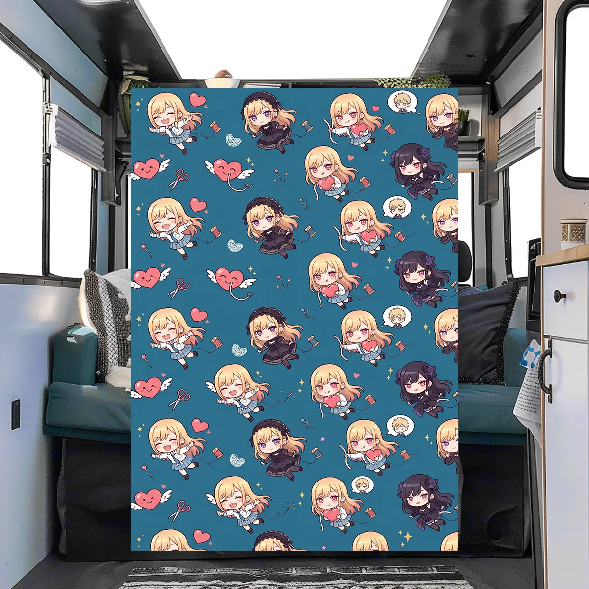 My Dress-Up Darling  Printed Flannel Blanket Soft Warm Perfect for Bed Sofa Chair Picnic Travel Daily Use YUN6514
