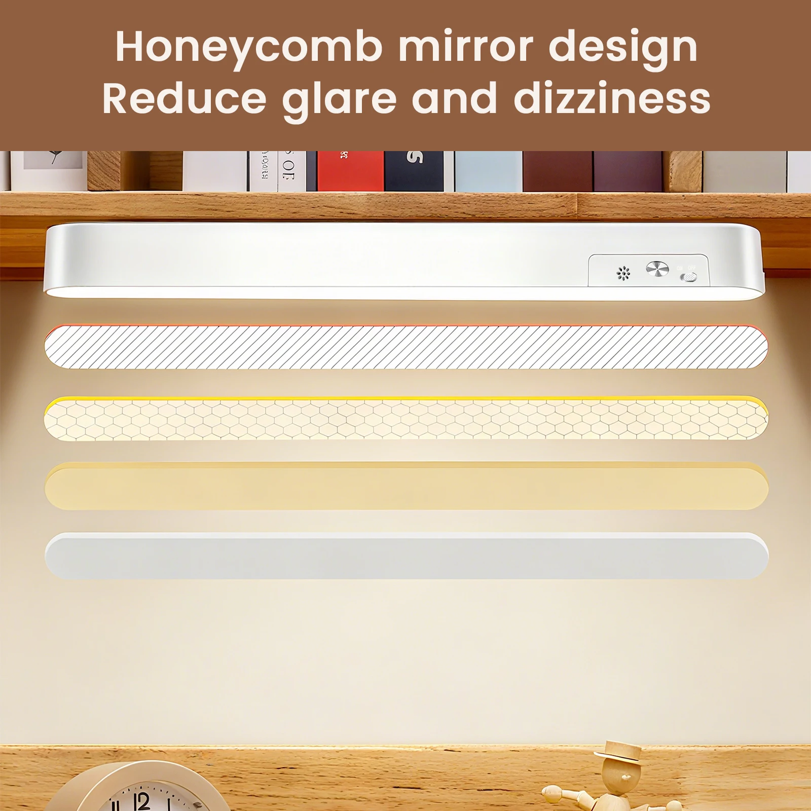 5 فولت USB المغناطيسي إضاءة الخزانة 3 ألوان العناية بالعين الجدول ضوء المصباح بار ستبليس يعتم لمبة مكتب خزانة خزانة ليلة مصباح #2