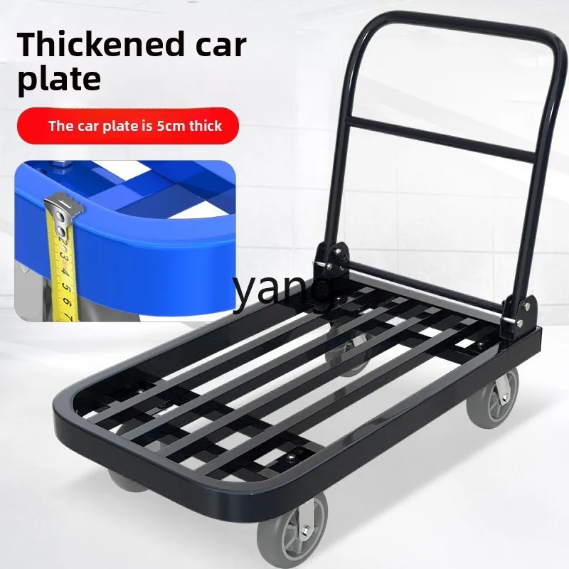 LTT flat truck square tube truck pull cargo handling extended trailer load king large folding trolley