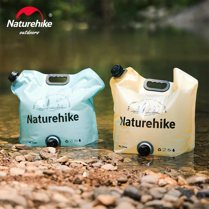 Naturehike Campingowa torba na wodę pitną 10L Przenośna torba na wodę o dużej pojemności Składana torba na wiadro na wodę z kranikiem Pojemnik na wodę