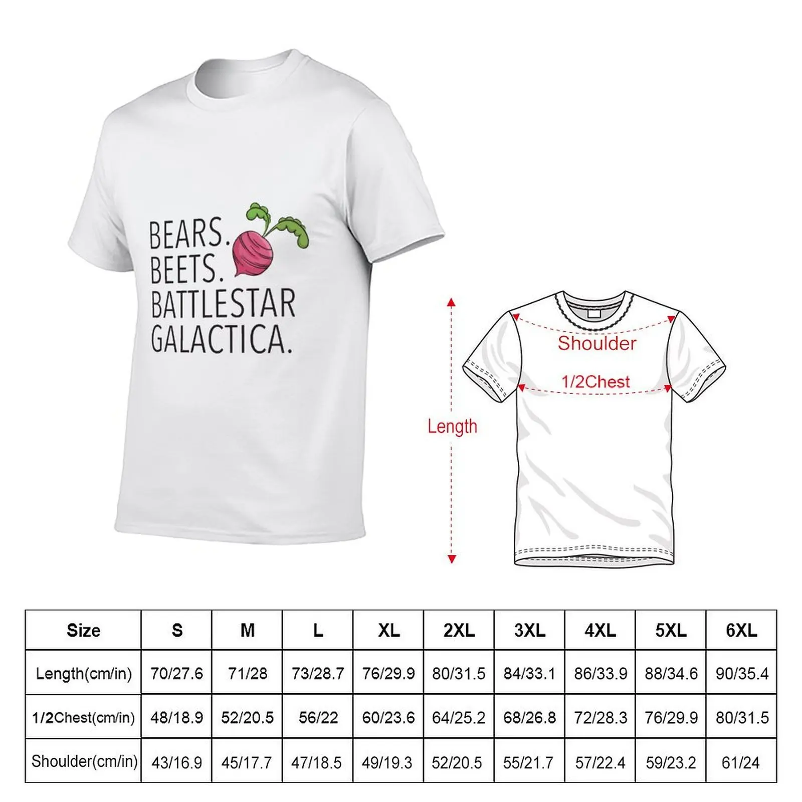 Bears, Beets, Battlestar Galactica - The Office T-Shirt t shirt man cotton t shirt men 100% cotton luxury brand T-Shirt