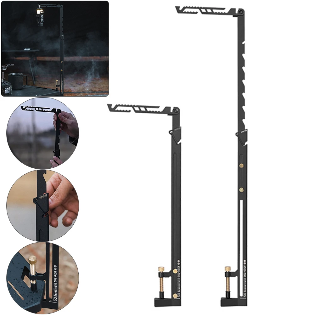 

Camping Light Hanging Poles Stainless Steel Folding Light Stand Pole 8 Adjustable Height for Table Thickness Less Than 28mm