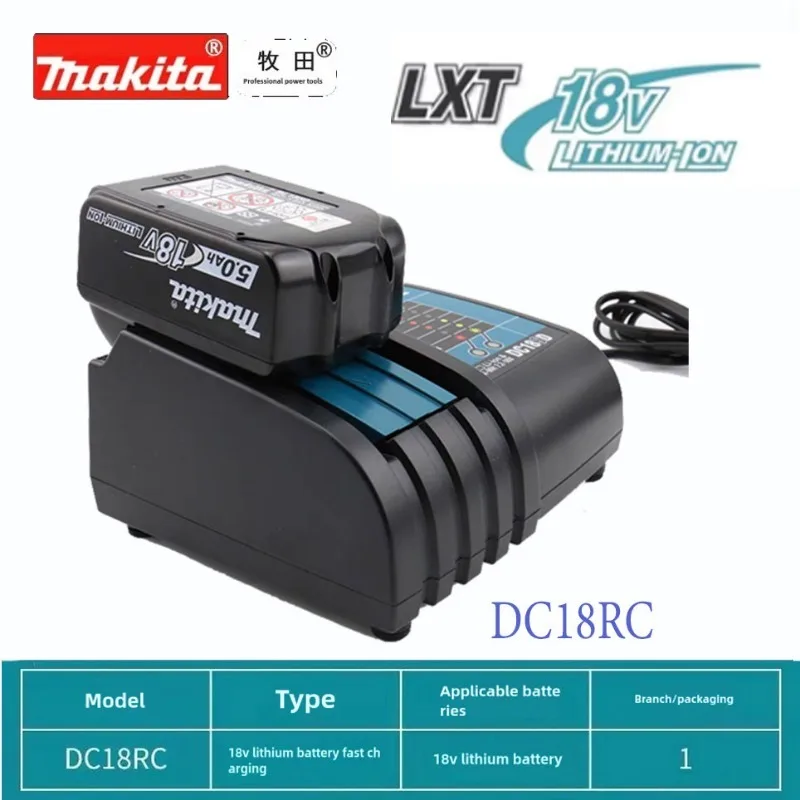 100% original  Makita 18V charger, fast charging, with rechargeable battery, Makita BL1830 BL1830B BL1840 BL1850 BL1850B