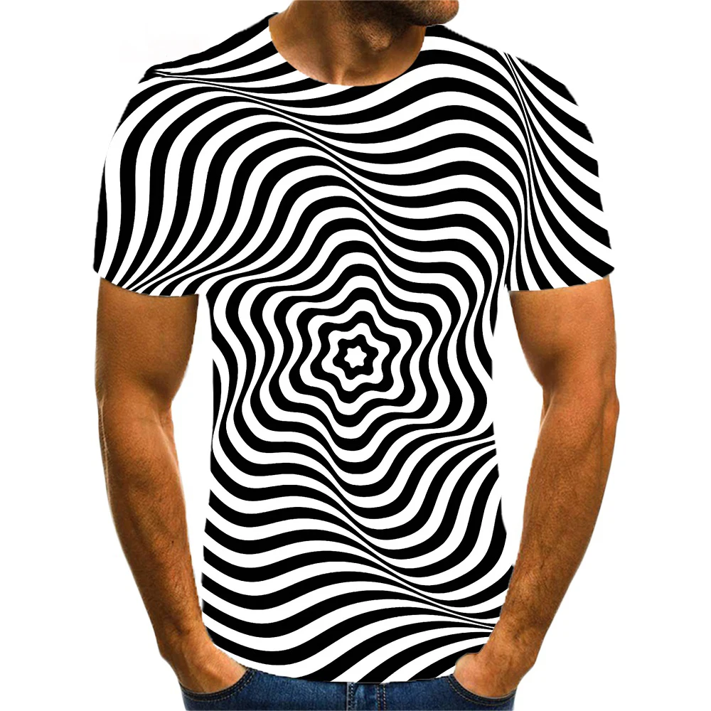 Rainbow 3D Print T-Shirts Men Women Vertigo Hypnotic Vortex T Shirt Short Sleeve Oversized Harajuku Y2k Tops Tees Kids Clothing - view 4