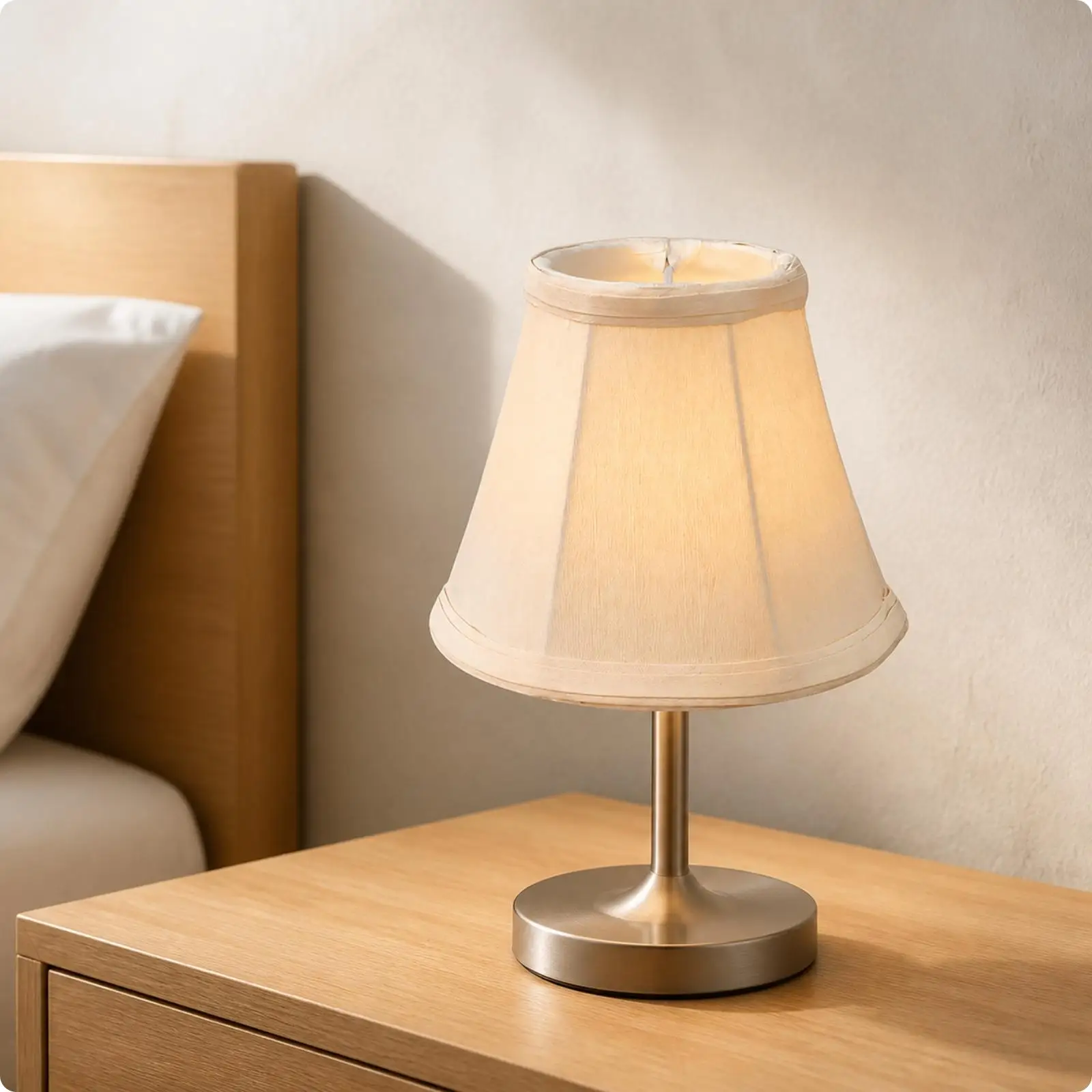 Beige Fabric Lampshade Conical Design for Hanging Ceiling Lamp Aesthetic Bedroom Dining Room Warm Light Cover