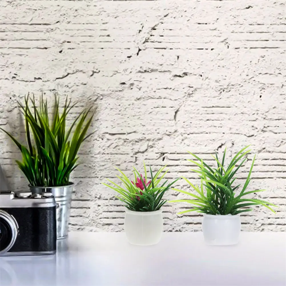 

7Pcs Miniature Potted Plant Decor Premium Plastic Mini House Accessories Mini Bonsai Ornaments Home Garden Decoration