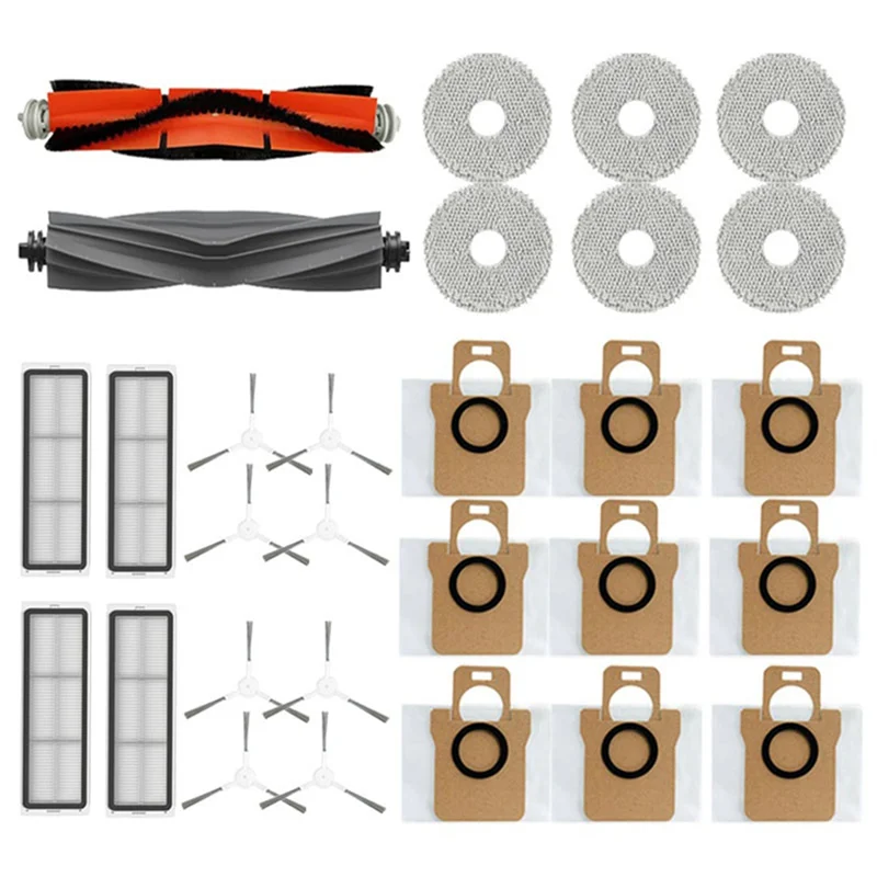 

Запасные части для роботов-пылесосов Dreame L10S Ultra / S10 Pro, XIAOMI Mijia Omni 1S B101CN, Robot X10+: основная и боковые щетки, фильтры, салфетки для влажной уборки