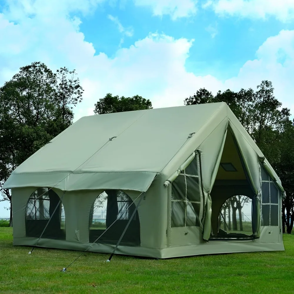 

Inflatable Tent for Camping 4-8 People Large Blow Up Air Tents House, No Assembly Needed Luxury Glamping Tent