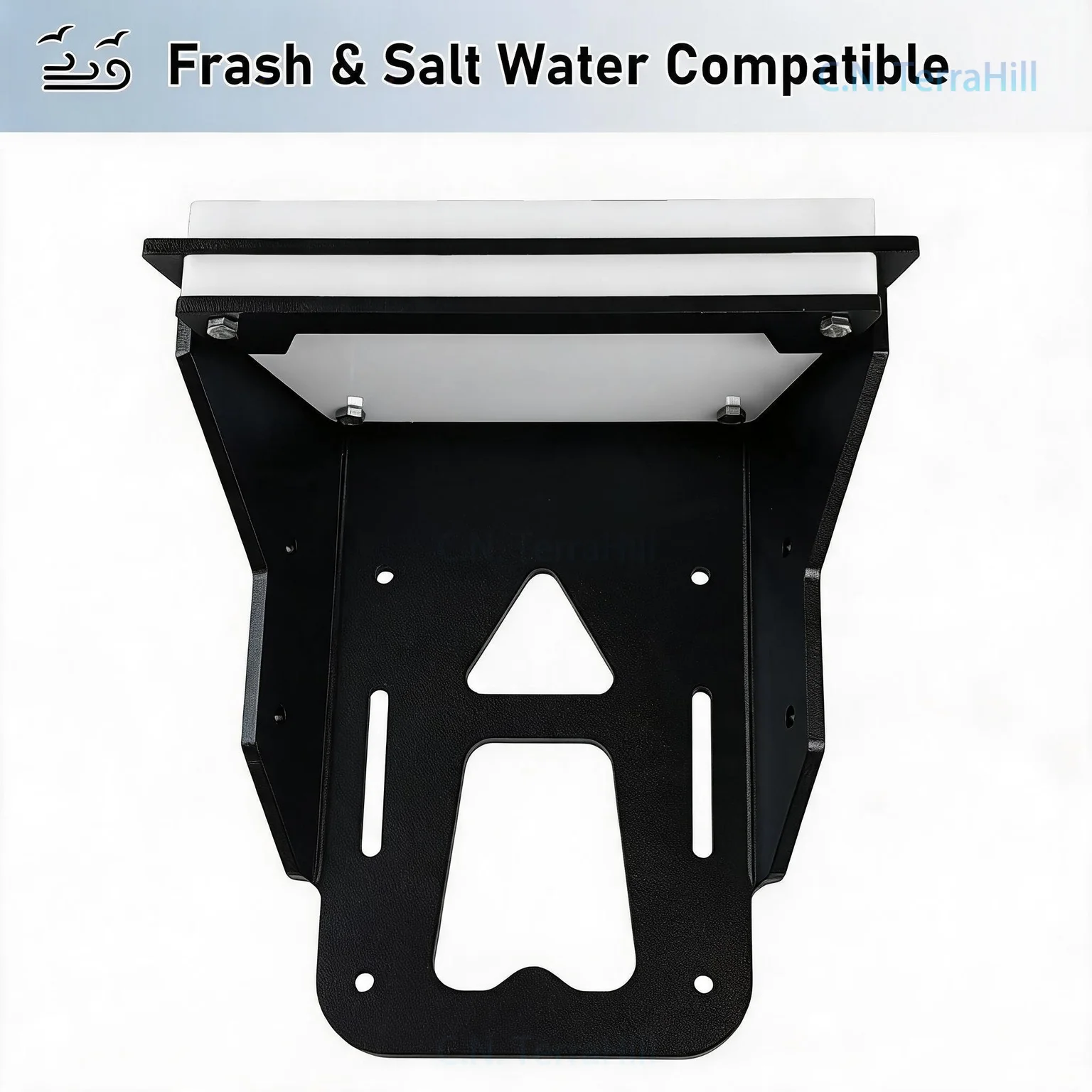Aluminum Kayak Trolling Motor Mount Bracket with Aluminum Lock Edge for Kayak Crossbar