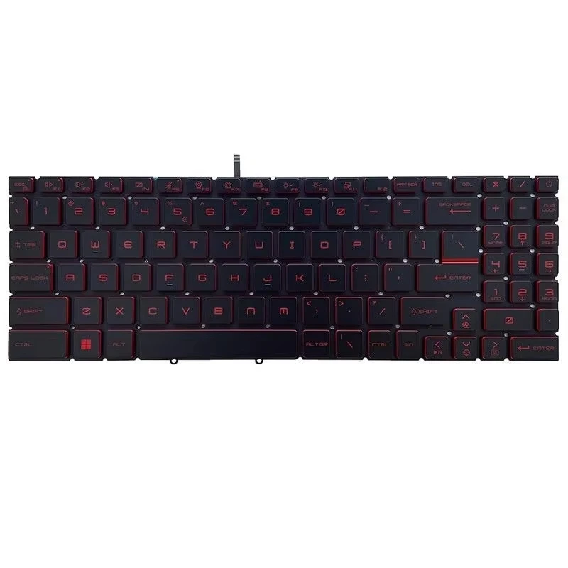 US RU Keyboard for MSI Crosshair 15 15-A11U 15-B12U B12UEZ GF66 MS-1582 GL66 GF76 GL76 MS-17L1 MS-17H3 V203222CK1 Backlit