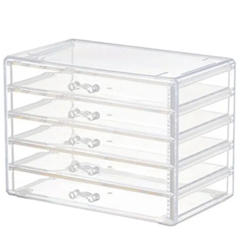 

Прозрачный органайзер для офисного ящика, 5-слойный для стола, держатель для карандашей, большая стойка для аксессуаров-ABQU