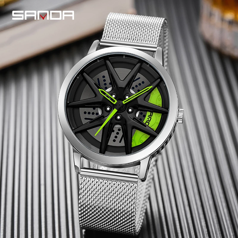 

SANDA Mens Outdoor Sports Watches New Fashion Men Racing Watch 360° Rotating Dial Shockproof Watch Waterproof Relogio Masculino