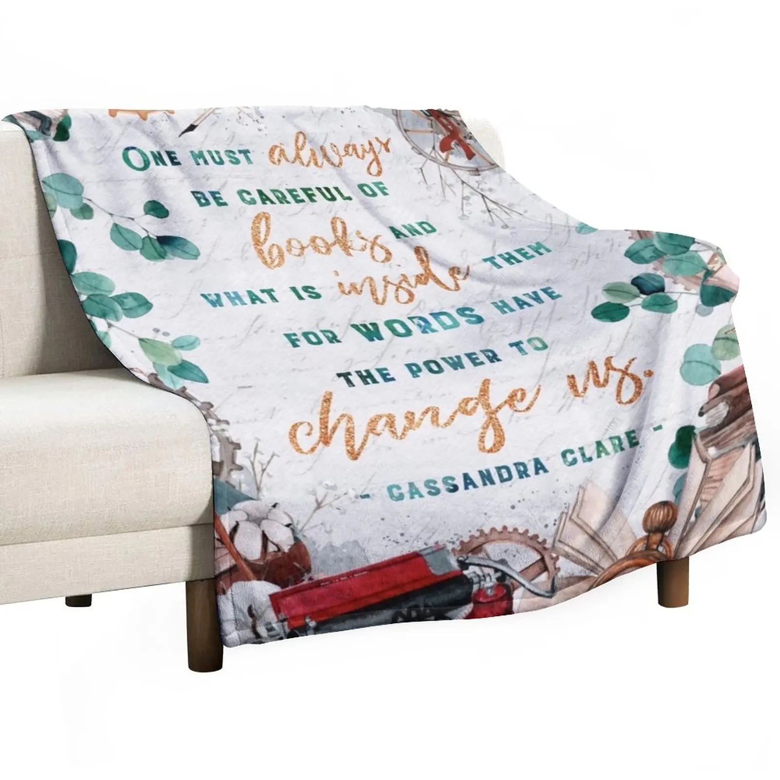 

Be careful of books Throw Blanket Soft Plush Plaid Soft Blanket Nap Blanket Cute Blanket Plaid