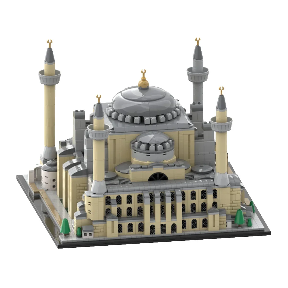 Gobricks MOC-219881 Hagia Sophia Bricks Model Türkiye Hagia Sophia Famous Architecture Street View Building Blocks Assembly Toys