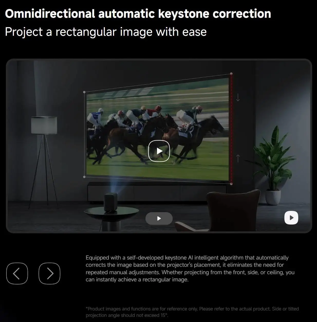 Xiaomi Smart Projektor L1 Pro, Google TV 400 ISO-Lumen, 1080p physische Auflösung, Autofokus und automatische Keystone-Korrektur, Dolby-Audio – Detail 7