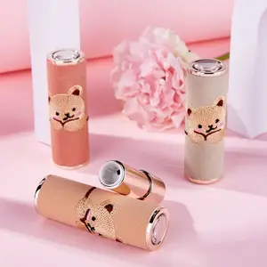 Little Bear Lipstick Container Refillable Bottles Portable Makeup Tools 3.5ML Replacement Holder Empty Lip Balm Container