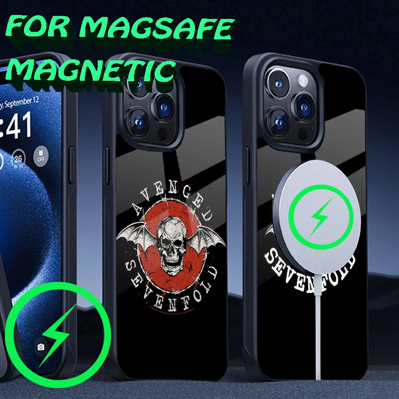 

Rock A-Avenged S-Sevenfold Band Phone Case For iPhone 16,15,14,13,12,11,Plus,Pro,Max Mini Magsafe Magnetic Wireless Charging