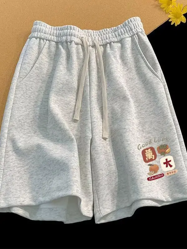 

Summer Casual Men's Loose Straight Leg Pants Faionable Brand Outdoor Wear Spor Boys Five-Quarter Length orts