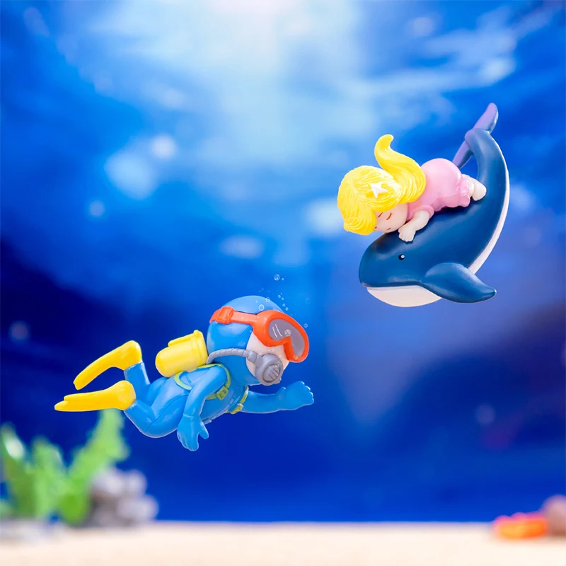 1 Pcs Cartoon Flying Witch Diver Floating Fish Tank Decoration Fish Tank Aquascape DIY Decorations Mini Decorations