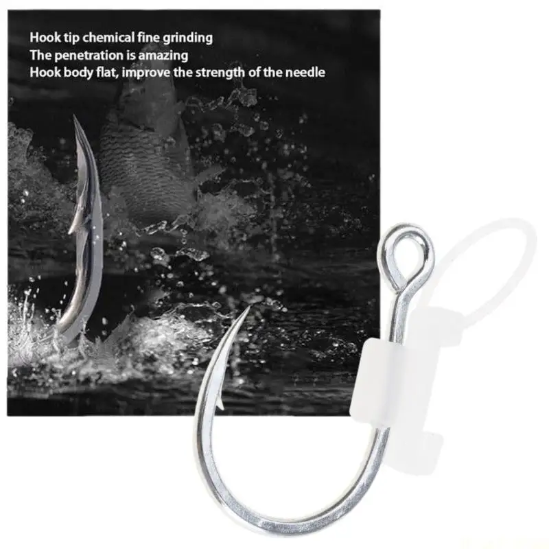 M5TC Live Shrimp Fixing Hook Metal Barbed Fishhooks Luminously Baits Fixed Holder