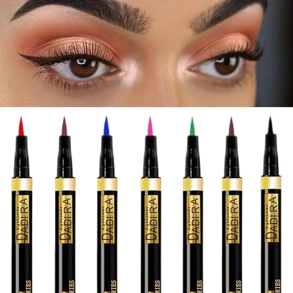カラフルなマット防水リキッドアイライナー、速乾性、優しい質感、長持ち、細いペン先、簡単なリキッドアイライナーペン、アイメイク