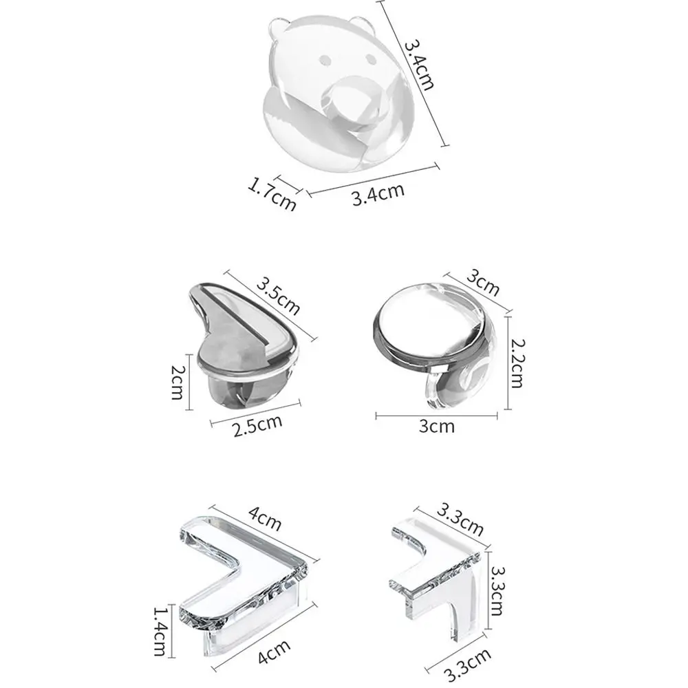 4/10 pezzi protezioni angolari in silicone copertura protettiva per angoli da tavolo trasparente anti-collisione protezioni angolari per mobili trasparenti