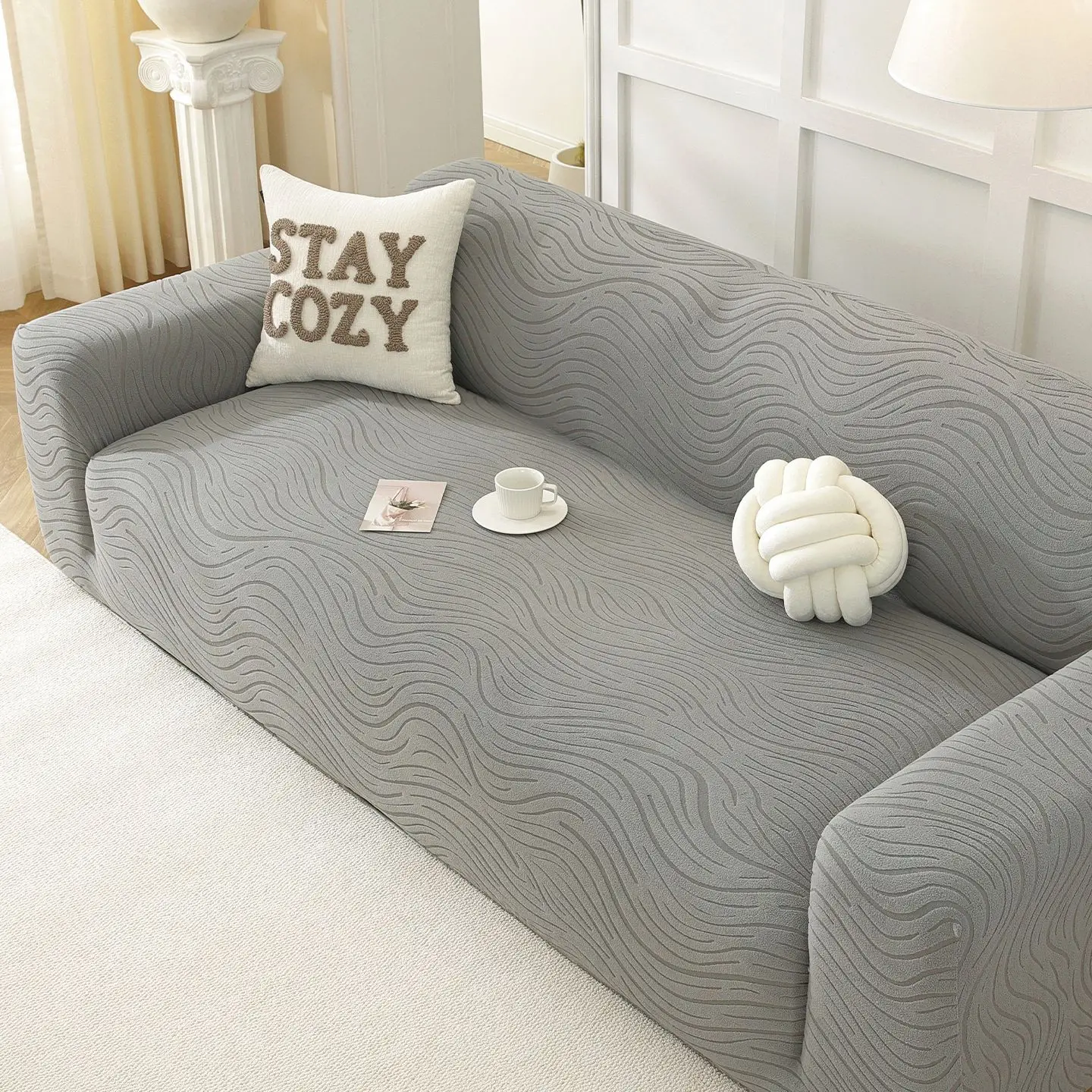 

Velvet Elastic Sofa Covers 1/2/3/4 Seats Solid Couch Cover L Shaped Sofa Cover Protector Bench Covers