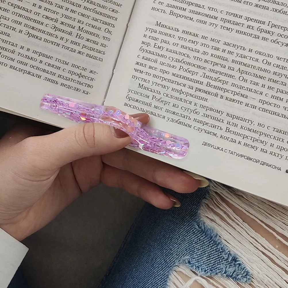 

4Pcs Book Page Holder Thumb Reading Tool Sturdy Resin Finger Book Holder Convenient Reading Supply Multi-Function Page Spreader