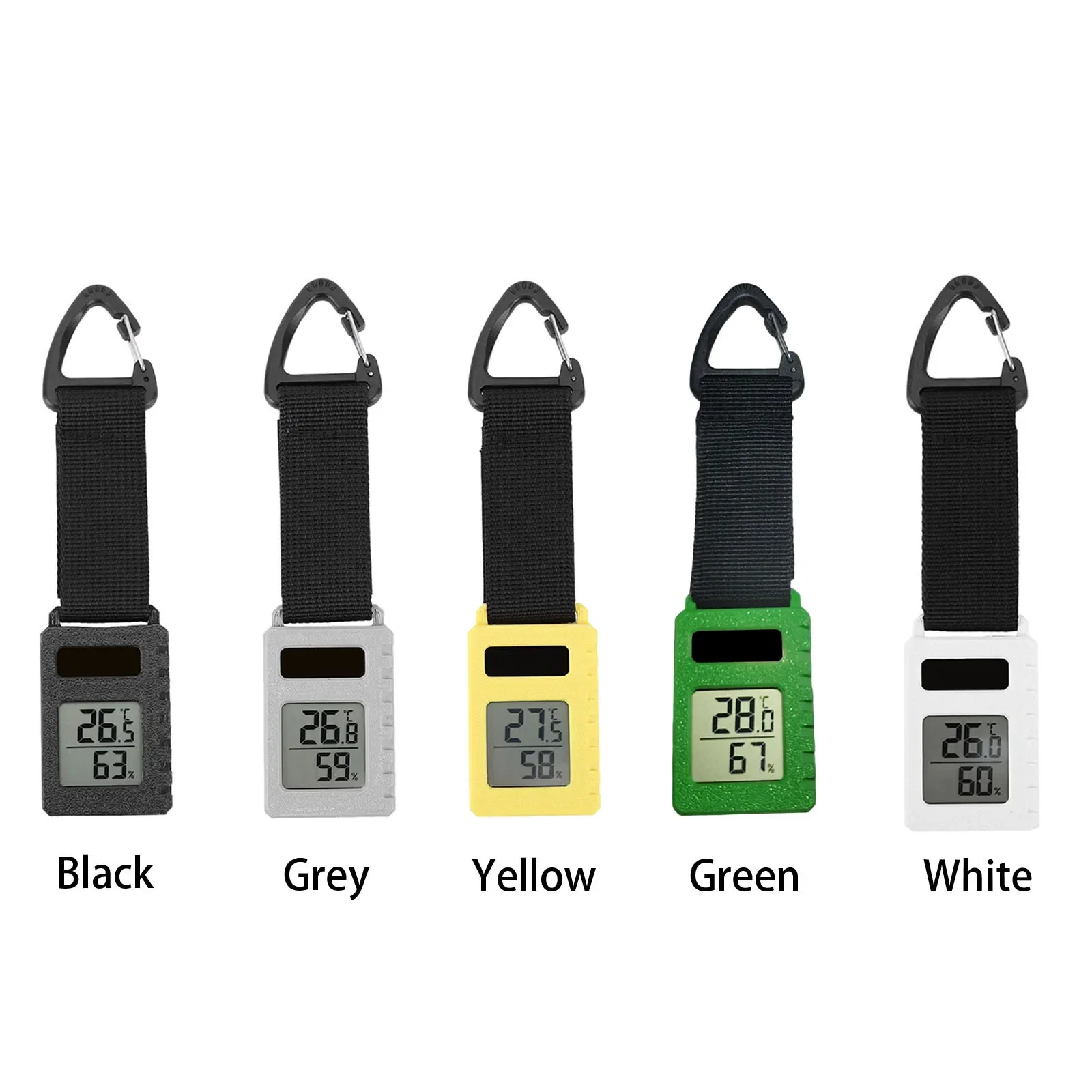 Temperature Humidity Meter Sensor Gauge, Backpacking Hiking Travel Thermometer, Travel Mountaineering Vehicle Pendant Keychain