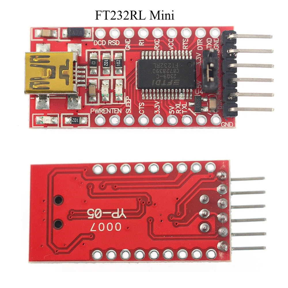 FT232RL USB إلى TTL وحدة محول 3.3 فولت/5 فولت FTDI رقاقة نوع C/Mini FT232 USB إلى TTL 232 لاردوينو STM32