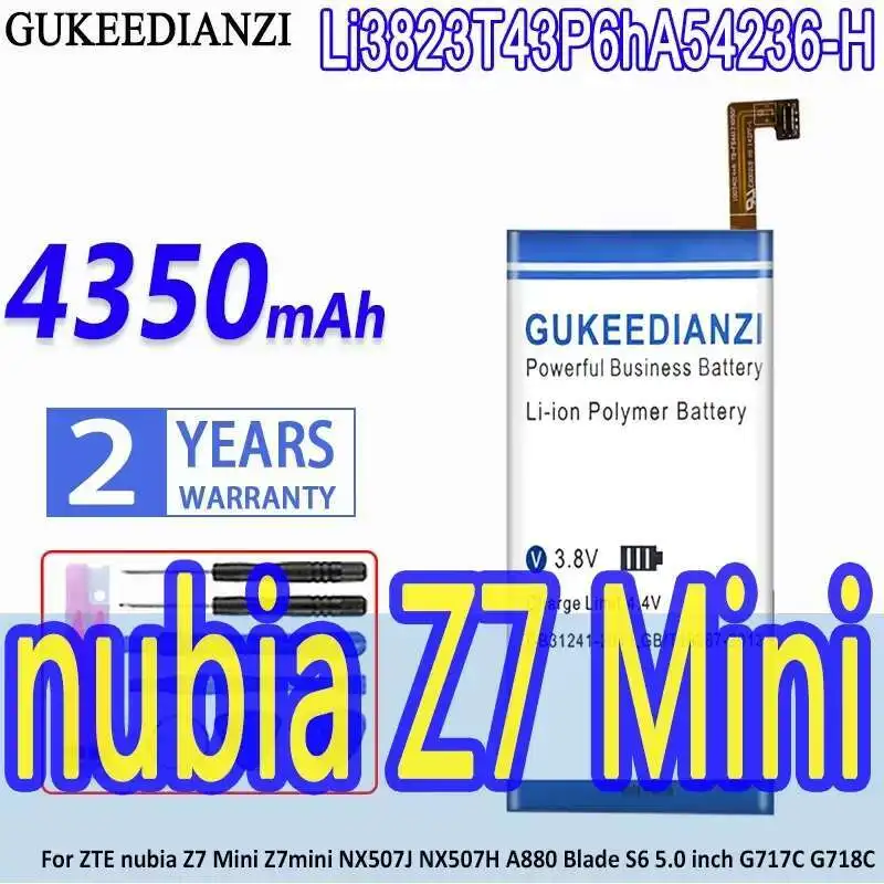 

4350 мАч Li3823t43p6ha54236-H для Zte Nubia Z7 Mini NX507J Blade S6 Q5-T T630 Q5-C G717C G718C Стабильный аккумулятор мобильного телефона
