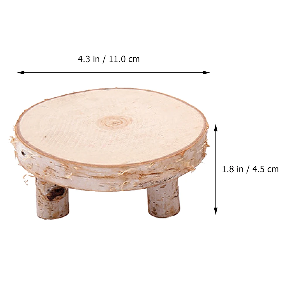 

Solid Wood Slice Table DIY Unfinished Craft Photo Prop Stand Home Decor Wooden Table Stable Desktop Placement Flowerpot