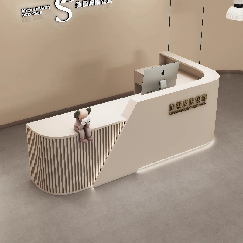 

Desk Reception Modern Office Luxury Hotel Front Counter Lobby Furniture Beauty Salon Clinic Bureau Corporate Business Bank
