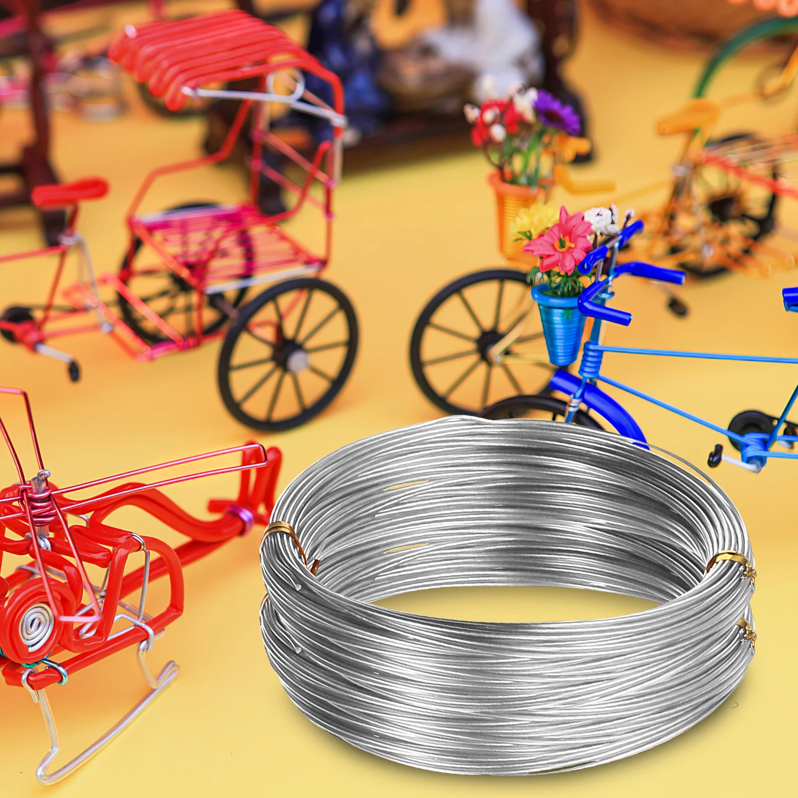 

2 Rolls Aluminum Craft Flexible Sculpting For Diy Jewelry Bonsai Training Floral Wreath Making Artistic Projects Bendable Metal