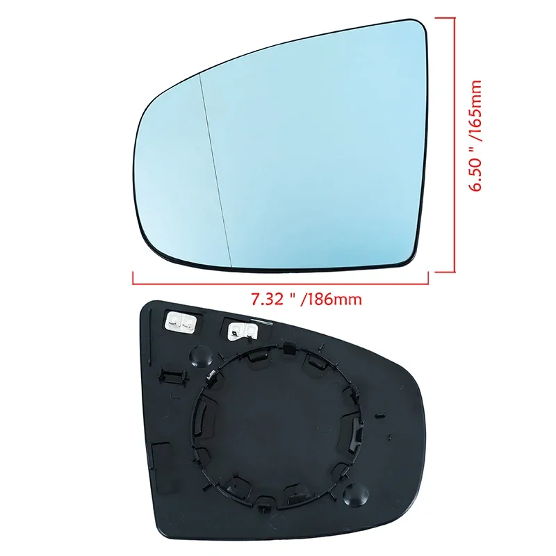 Car Side Rearview Wing Heated Mirror Glass Blue Rear View for BMW X5 X6 Series E70 E71 E72 2007-2014 Accessories Exterior Parts