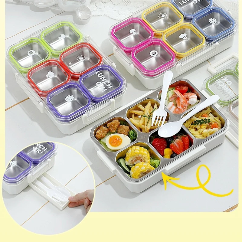 Kotak Makan Stainless Steel 6  - Food Storage With Compartments ulasan dan harga